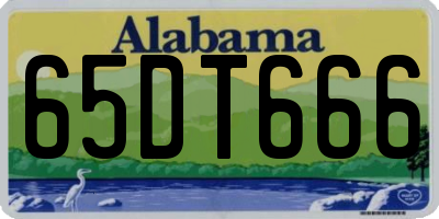 AL license plate 65DT666