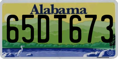 AL license plate 65DT673