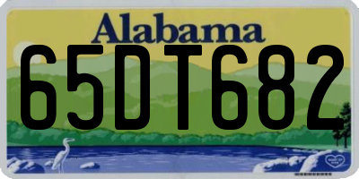 AL license plate 65DT682