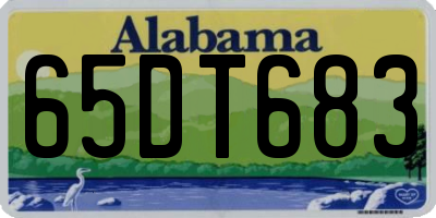 AL license plate 65DT683
