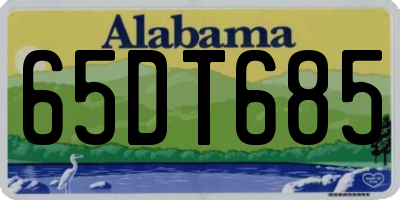 AL license plate 65DT685
