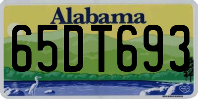 AL license plate 65DT693