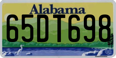 AL license plate 65DT698