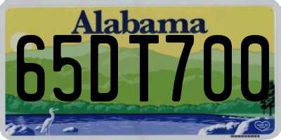 AL license plate 65DT700