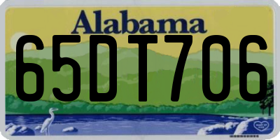 AL license plate 65DT706