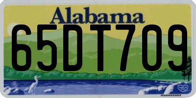 AL license plate 65DT709