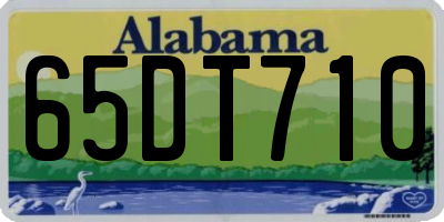 AL license plate 65DT710