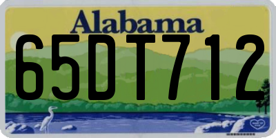AL license plate 65DT712