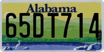 AL license plate 65DT714