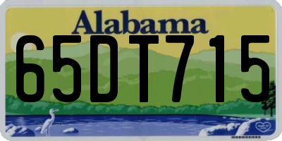 AL license plate 65DT715