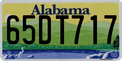 AL license plate 65DT717