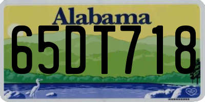 AL license plate 65DT718