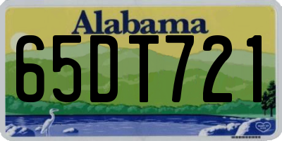 AL license plate 65DT721