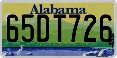 AL license plate 65DT726