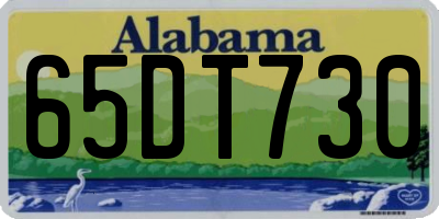 AL license plate 65DT730