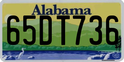 AL license plate 65DT736