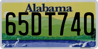 AL license plate 65DT740