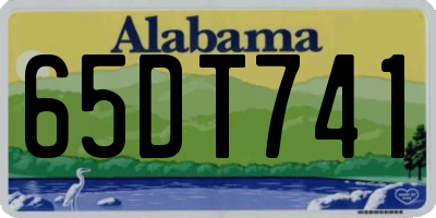 AL license plate 65DT741