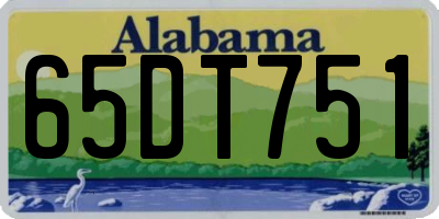 AL license plate 65DT751