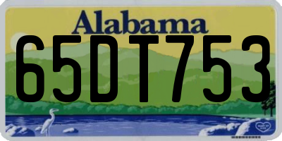 AL license plate 65DT753