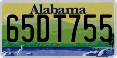 AL license plate 65DT755