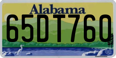 AL license plate 65DT760