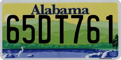AL license plate 65DT761