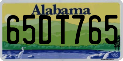 AL license plate 65DT765