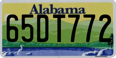 AL license plate 65DT772