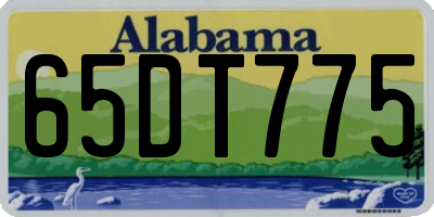 AL license plate 65DT775