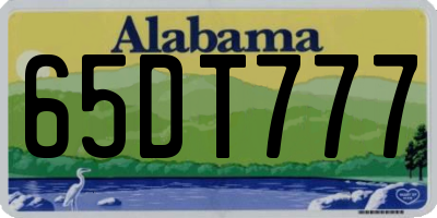 AL license plate 65DT777