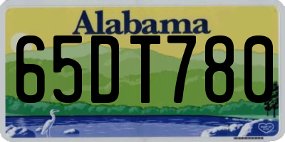 AL license plate 65DT780