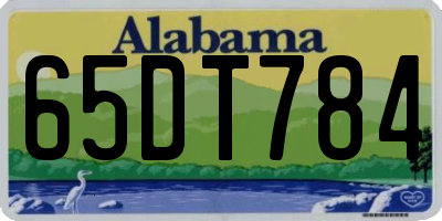 AL license plate 65DT784