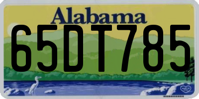 AL license plate 65DT785