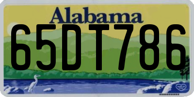 AL license plate 65DT786