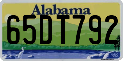 AL license plate 65DT792