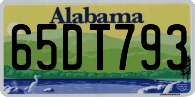 AL license plate 65DT793