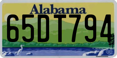 AL license plate 65DT794