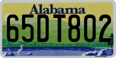 AL license plate 65DT802