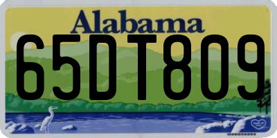 AL license plate 65DT809