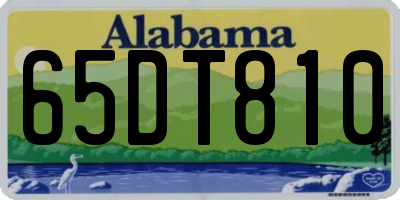 AL license plate 65DT810