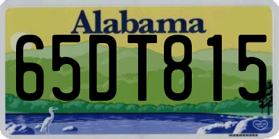 AL license plate 65DT815