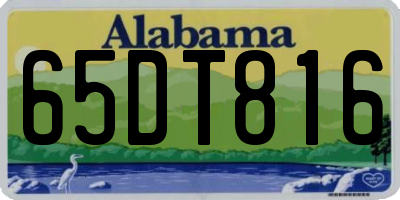 AL license plate 65DT816