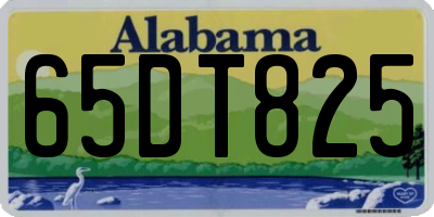AL license plate 65DT825