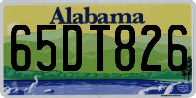 AL license plate 65DT826