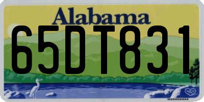 AL license plate 65DT831