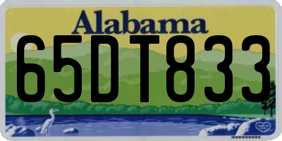 AL license plate 65DT833