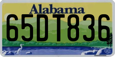 AL license plate 65DT836
