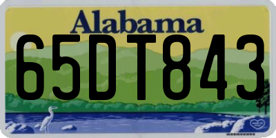 AL license plate 65DT843