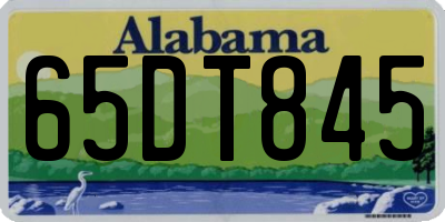 AL license plate 65DT845